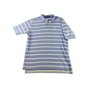Polo Golf Ralph Lauren Striped Polo Shirt Mens XL Blue Yellow Preppy Casual